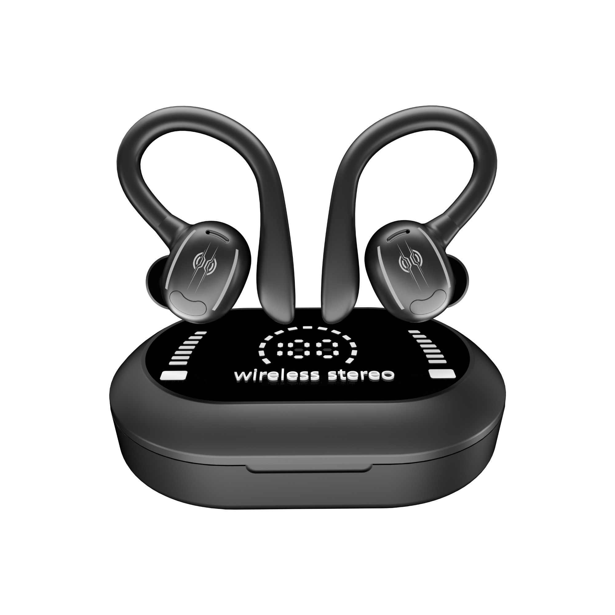 TS-635 Sports ear-mounted lens digital display Bluetooth headset