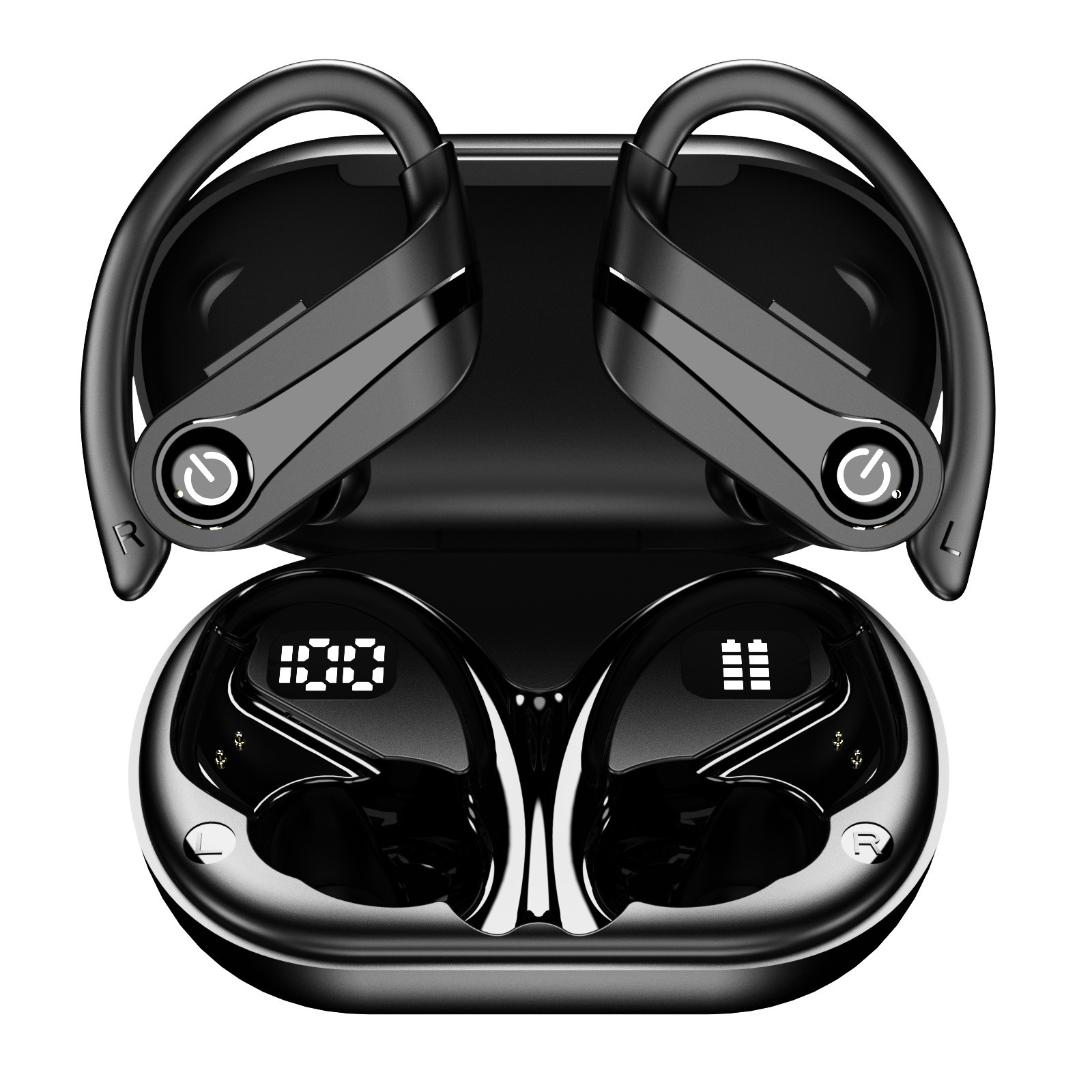 TS-Q63-3 Sports ear-mounted dual digital display Bluetooth headset