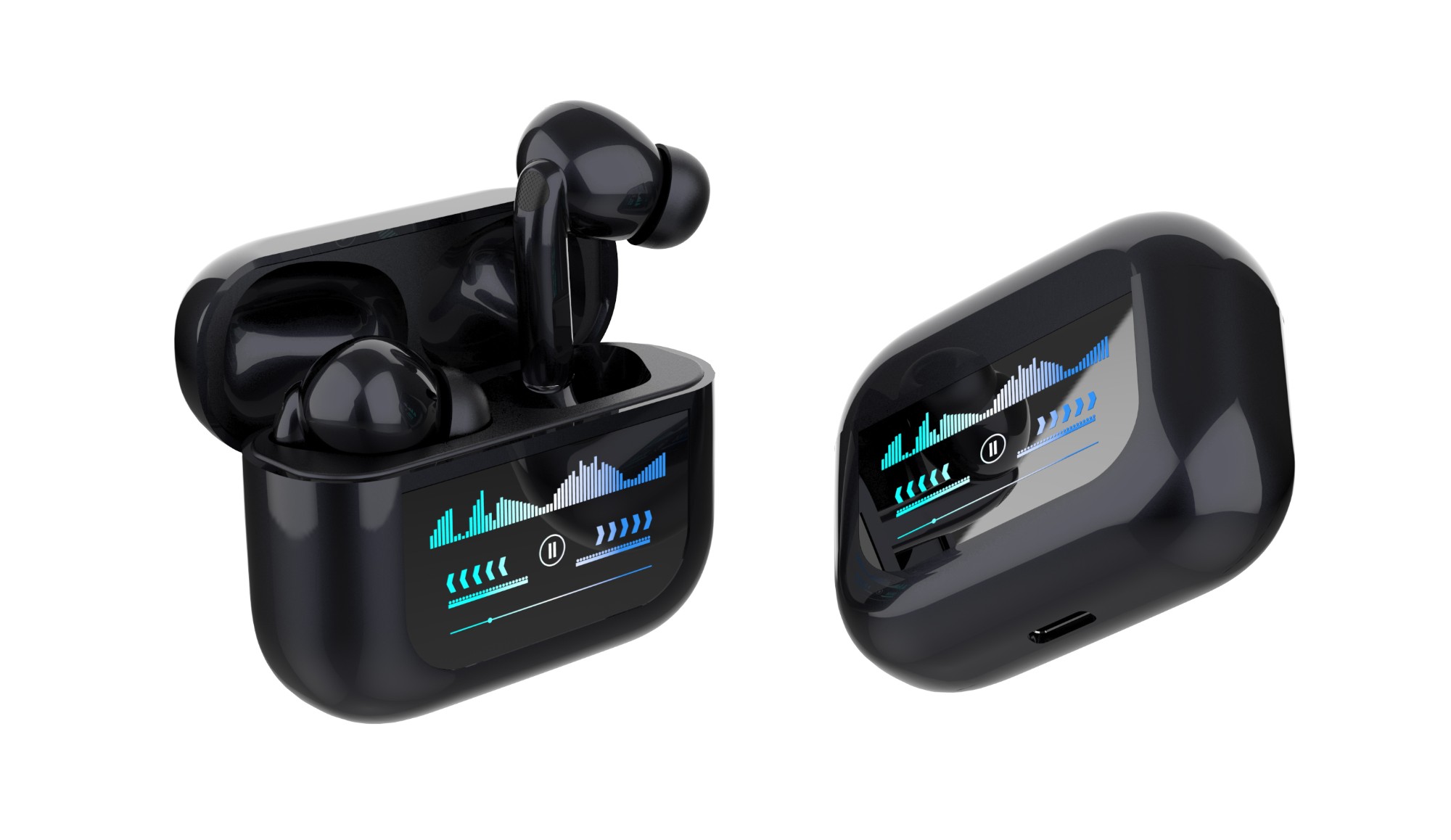 TS-V9 Wireless Earbud Bluetooth5.4 Earphone ANC+ENC In Ear Touch Screen Control Active Noise Reduction Headet audifonos bluetooth