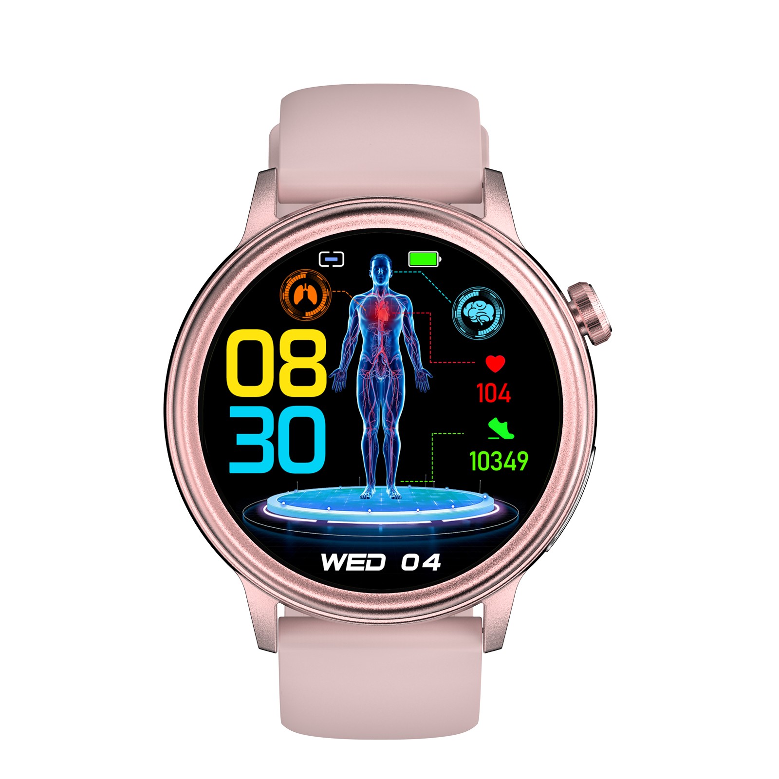 TS470 Electrocardiogram ECG Health Monitoring Body Temperature Blood Pressure Oxygen Smart Watch