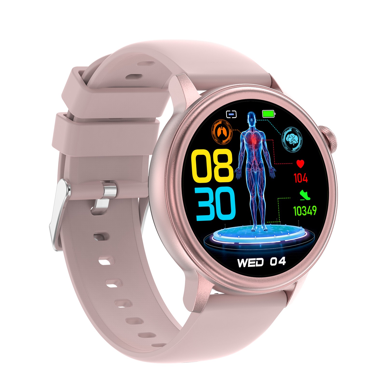 TS470 Electrocardiogram ECG Health Monitoring Body Temperature Blood Pressure Oxygen Smart Watch